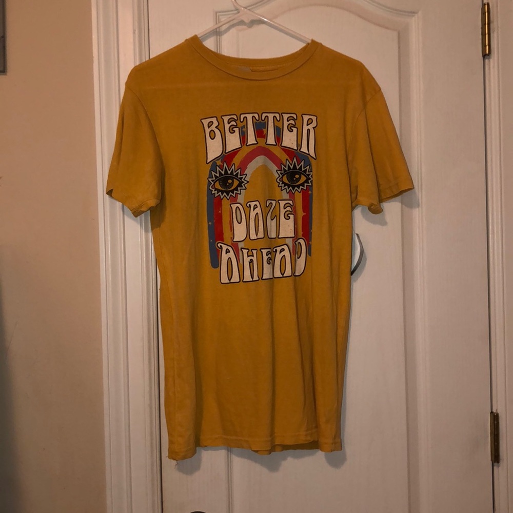 Yellow graphic tee